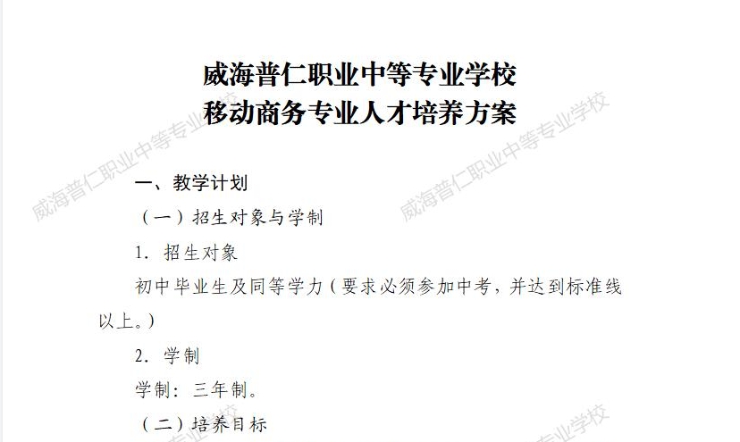 2024年移动商务专业人才培养方案